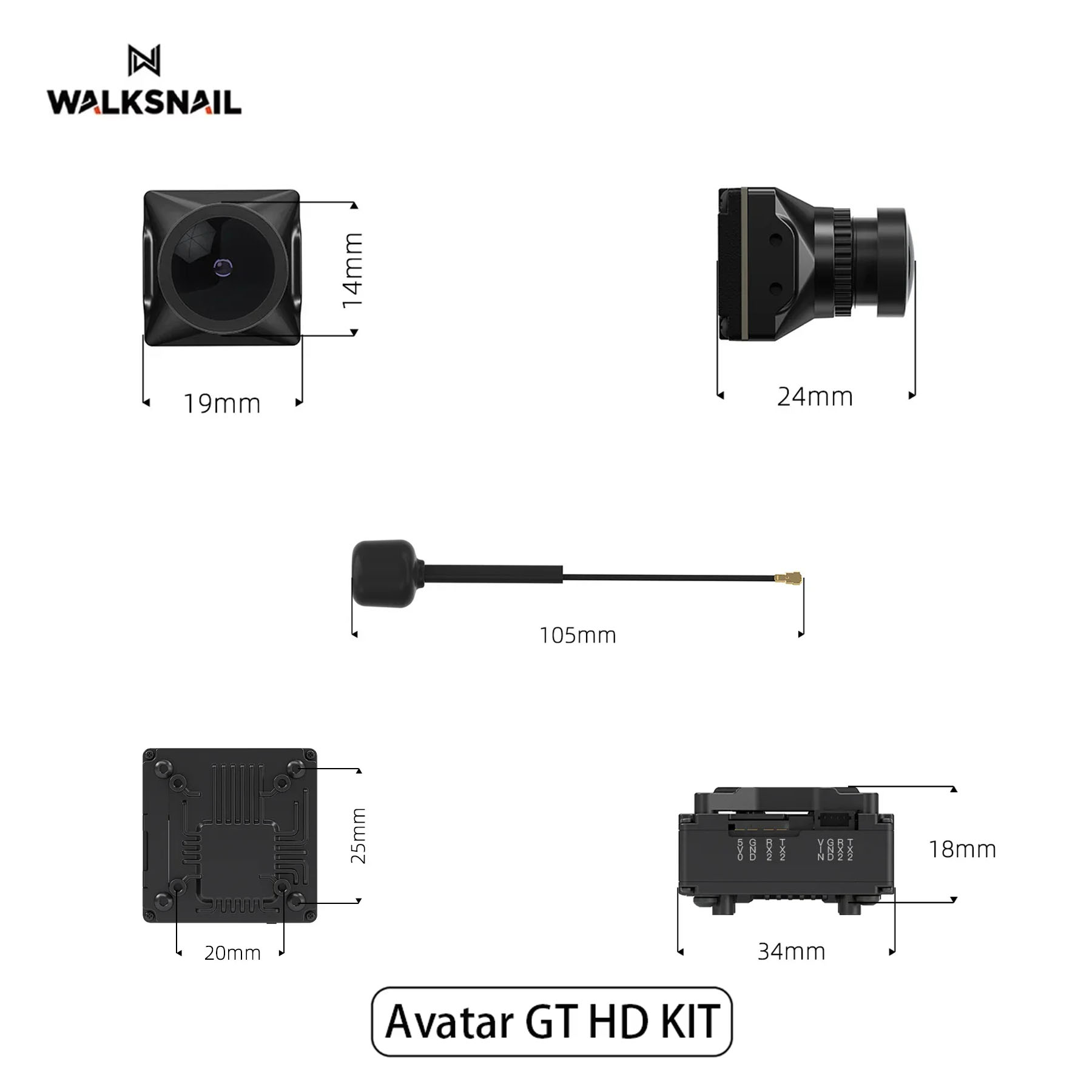 Walksnail 아바타 GT HD 키트 2W VTX  - Drone Kit With Camera 리뷰 및 가격